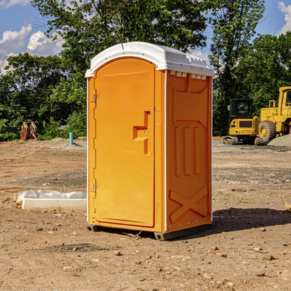 how often are the porta potties cleaned and serviced during a rental period in Green Lake